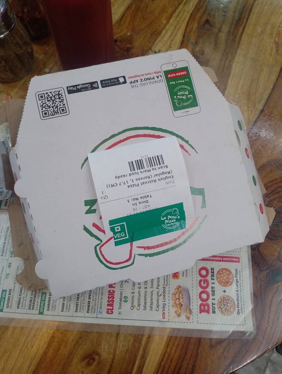 La Pino'z Pizza Ujjain menu