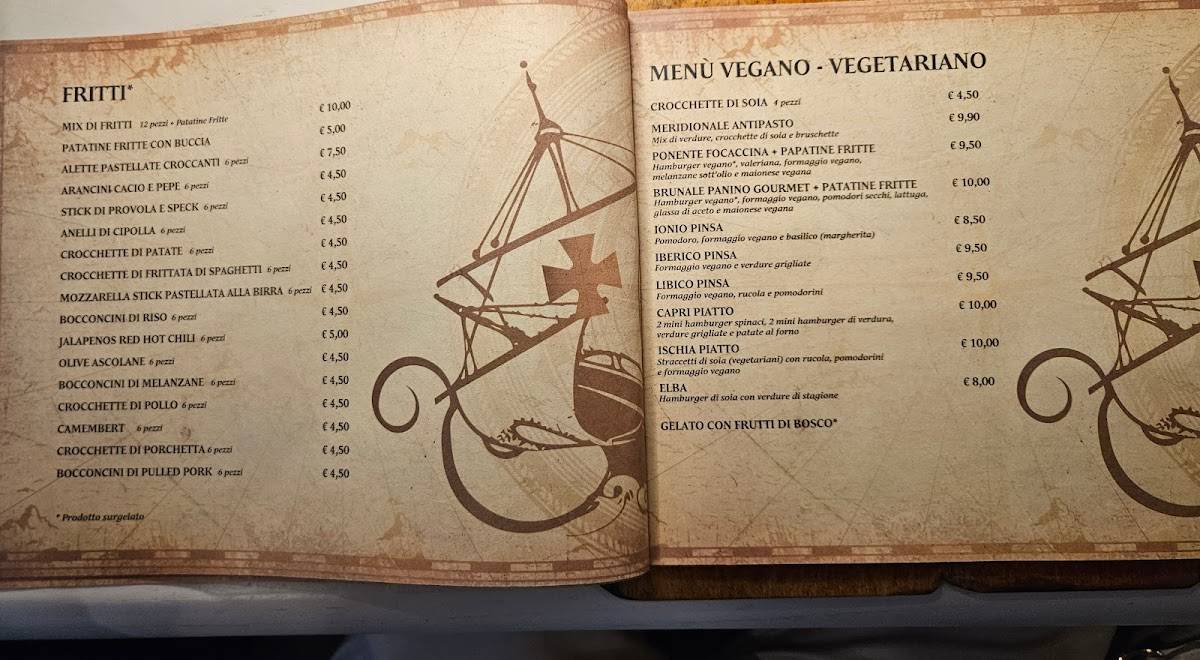 Menu di La Pinta 2.0 