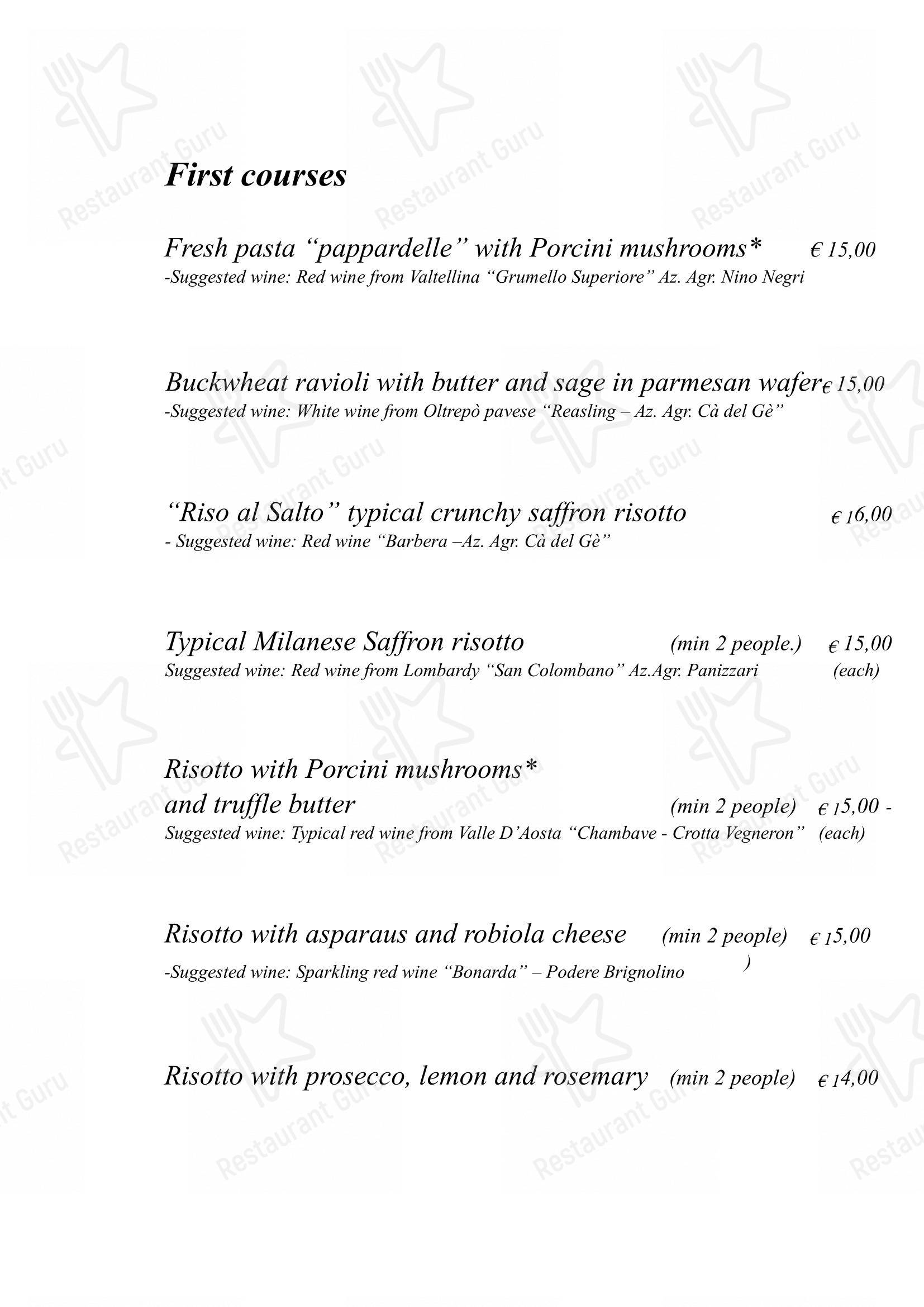 Menu per La Piola ristorante