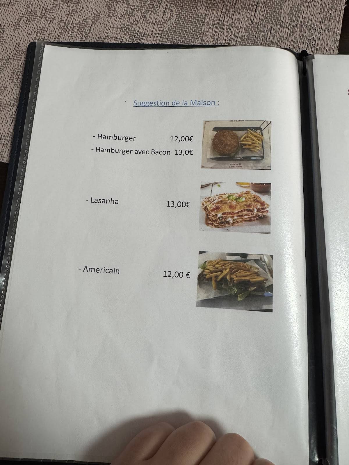 Menu de La Poste