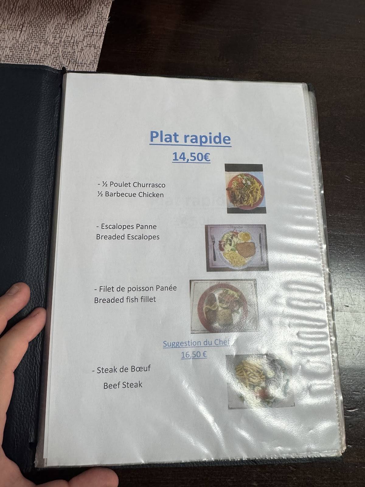 Menu de La Poste
