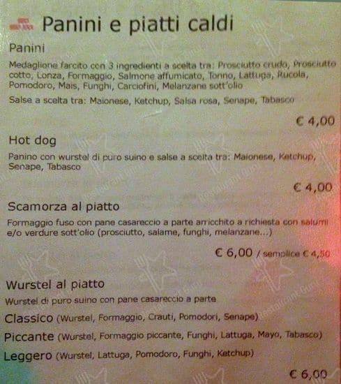 Menu di La Rocka 