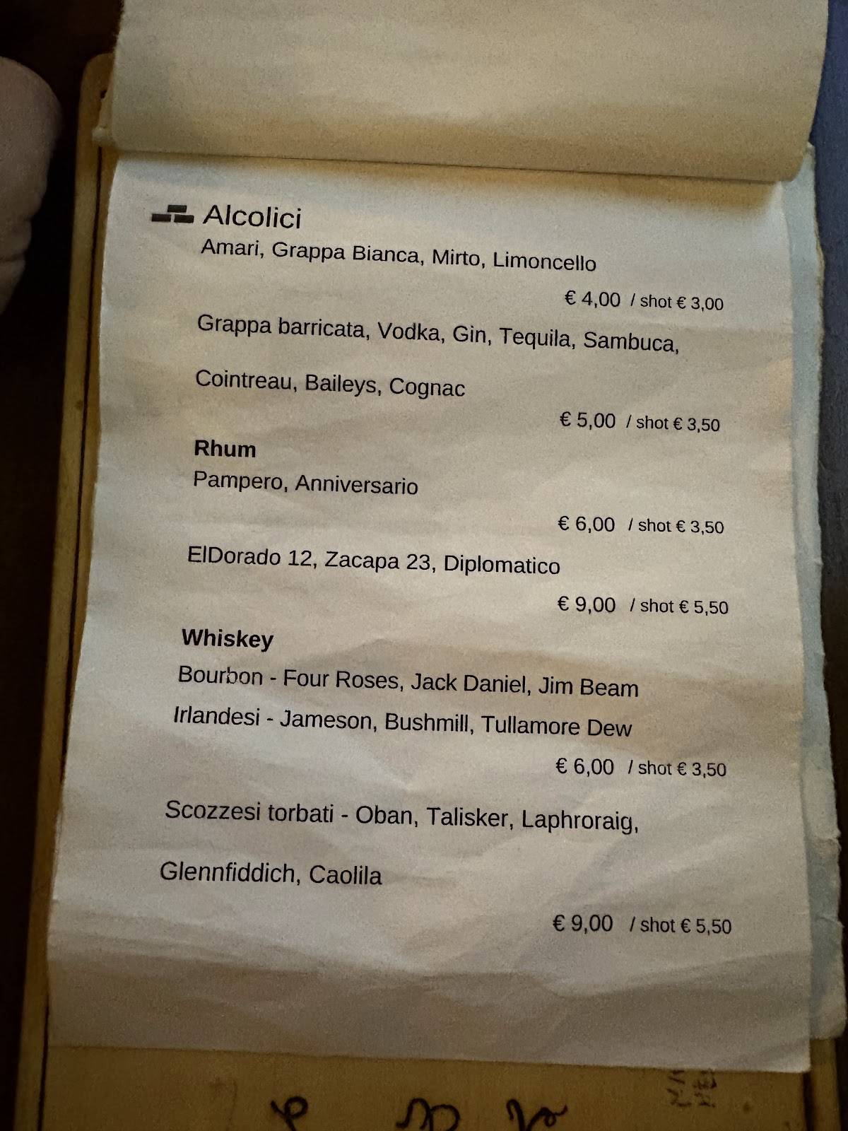 Menu di La Rocka 
