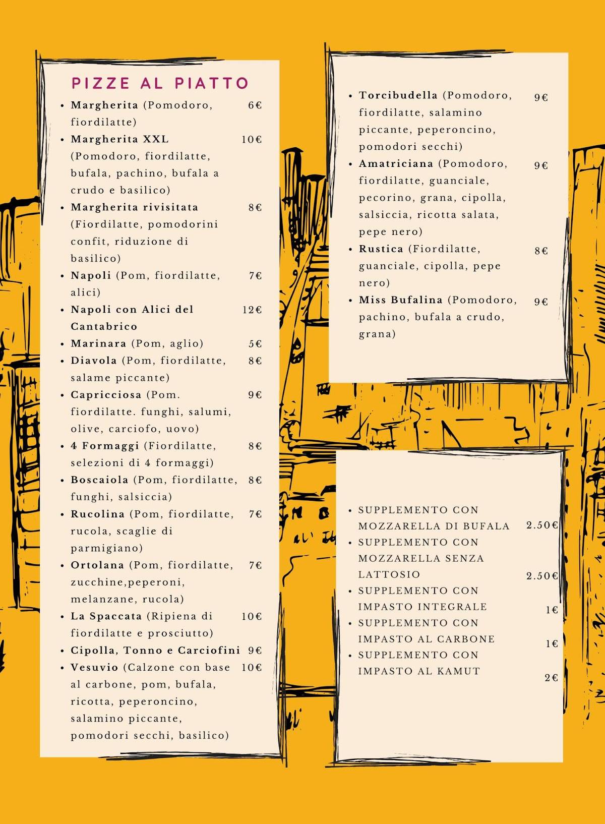 Menu di Pizzeria La Sosta 