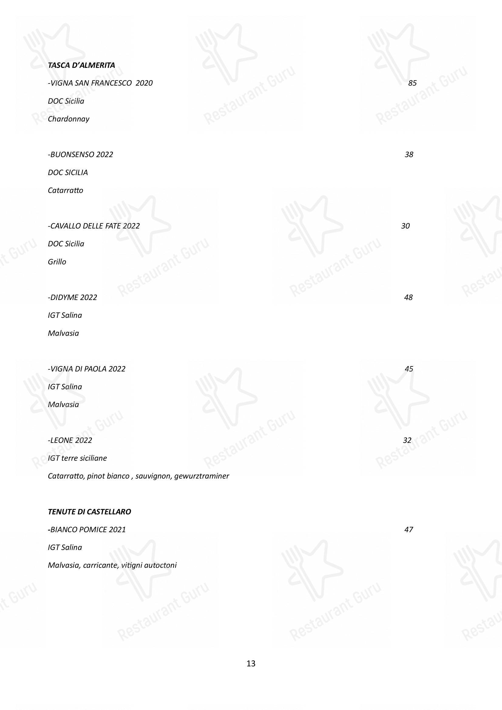 Menu di La Strummula Restaurant - Детское