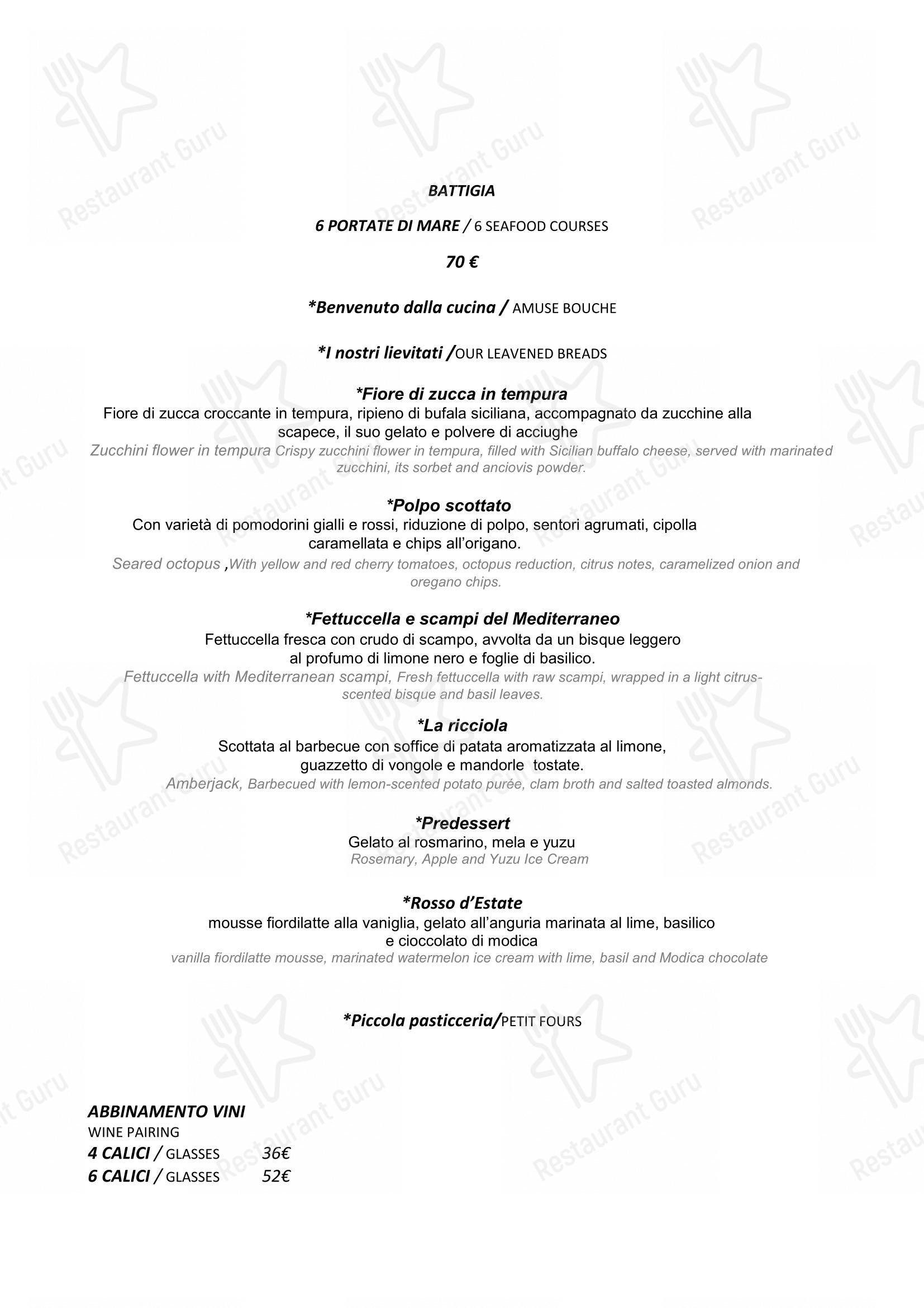 Menu di La Strummula Restaurant - Menu