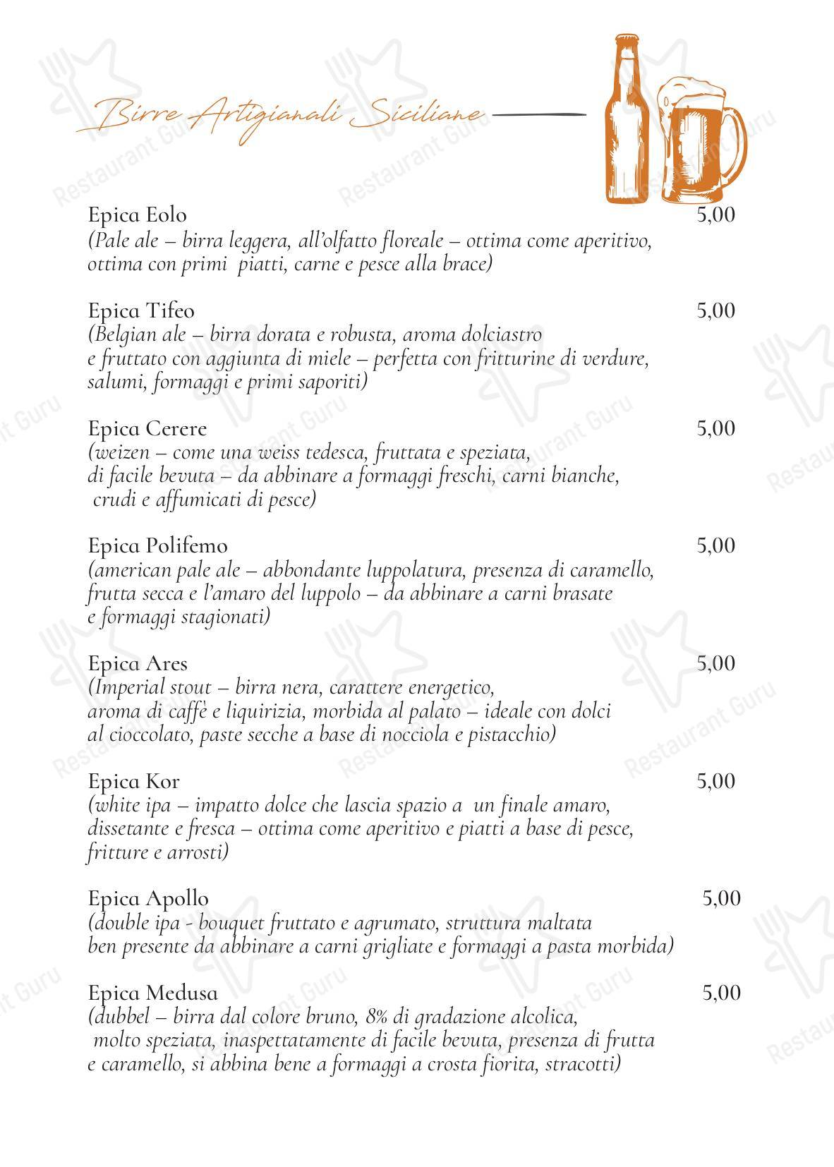 La Strummula Restaurant in Santa Flavia - Коктейльная карта