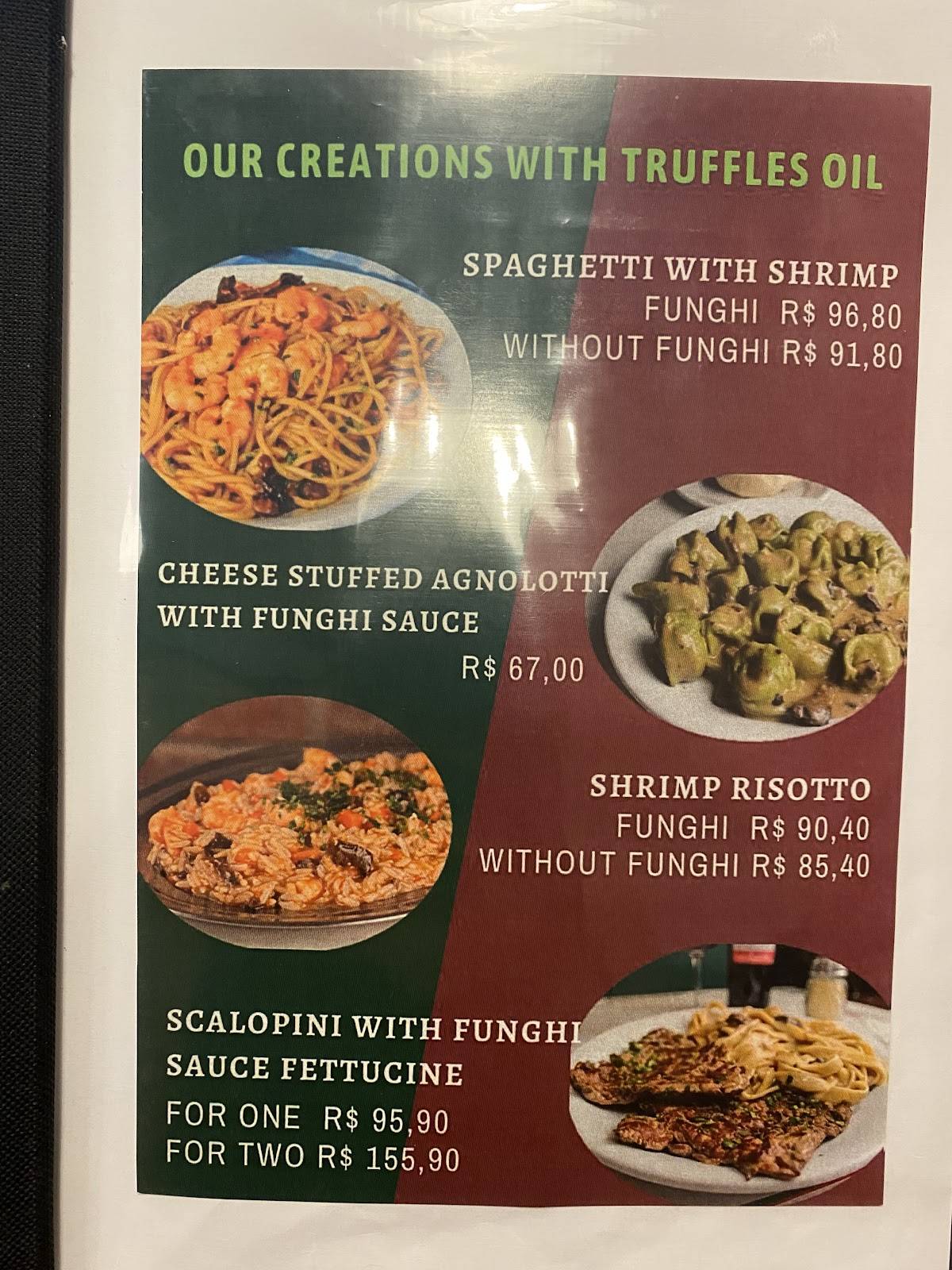 La Trattoria cardápio