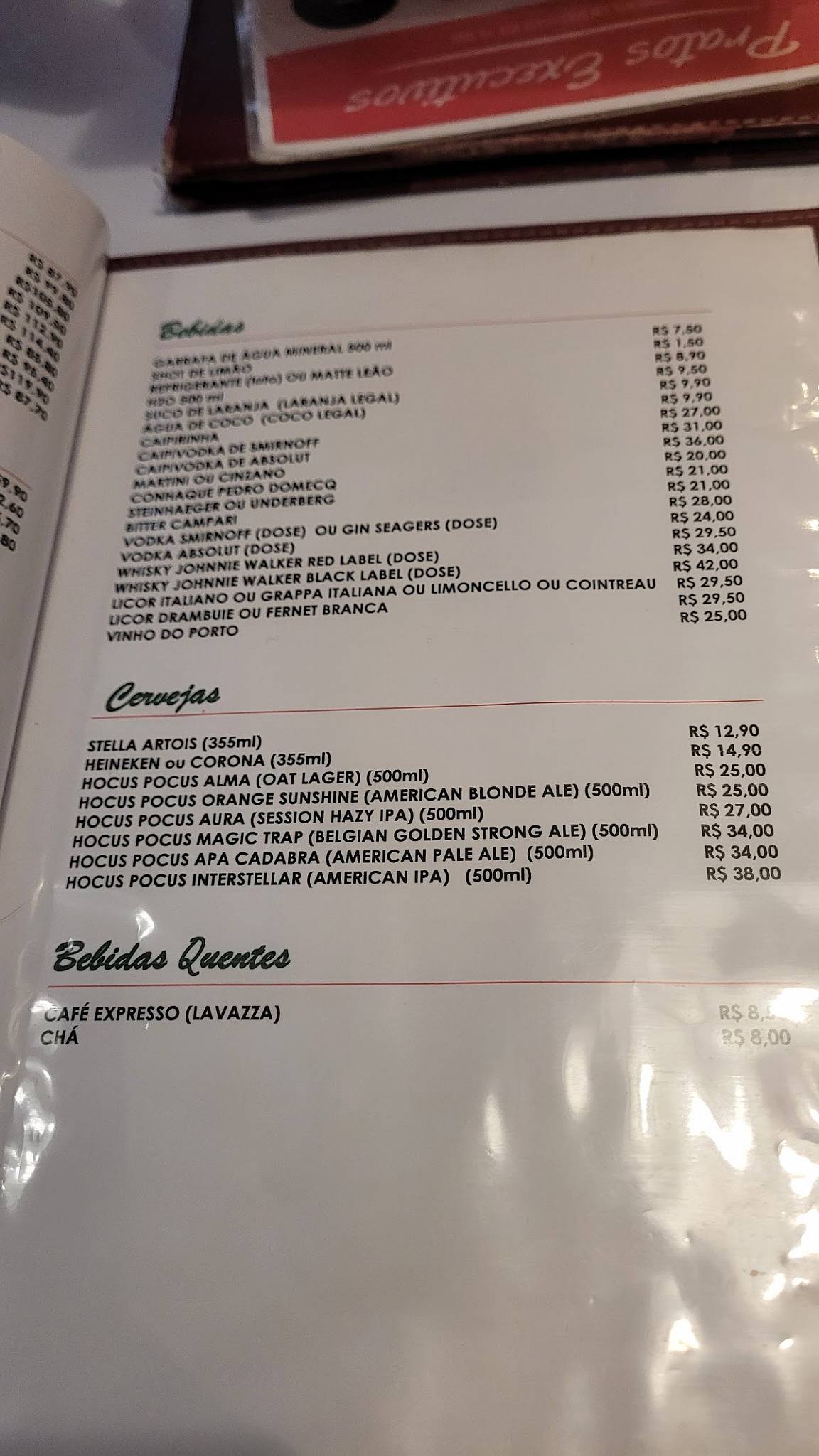 La Trattoria cardápio