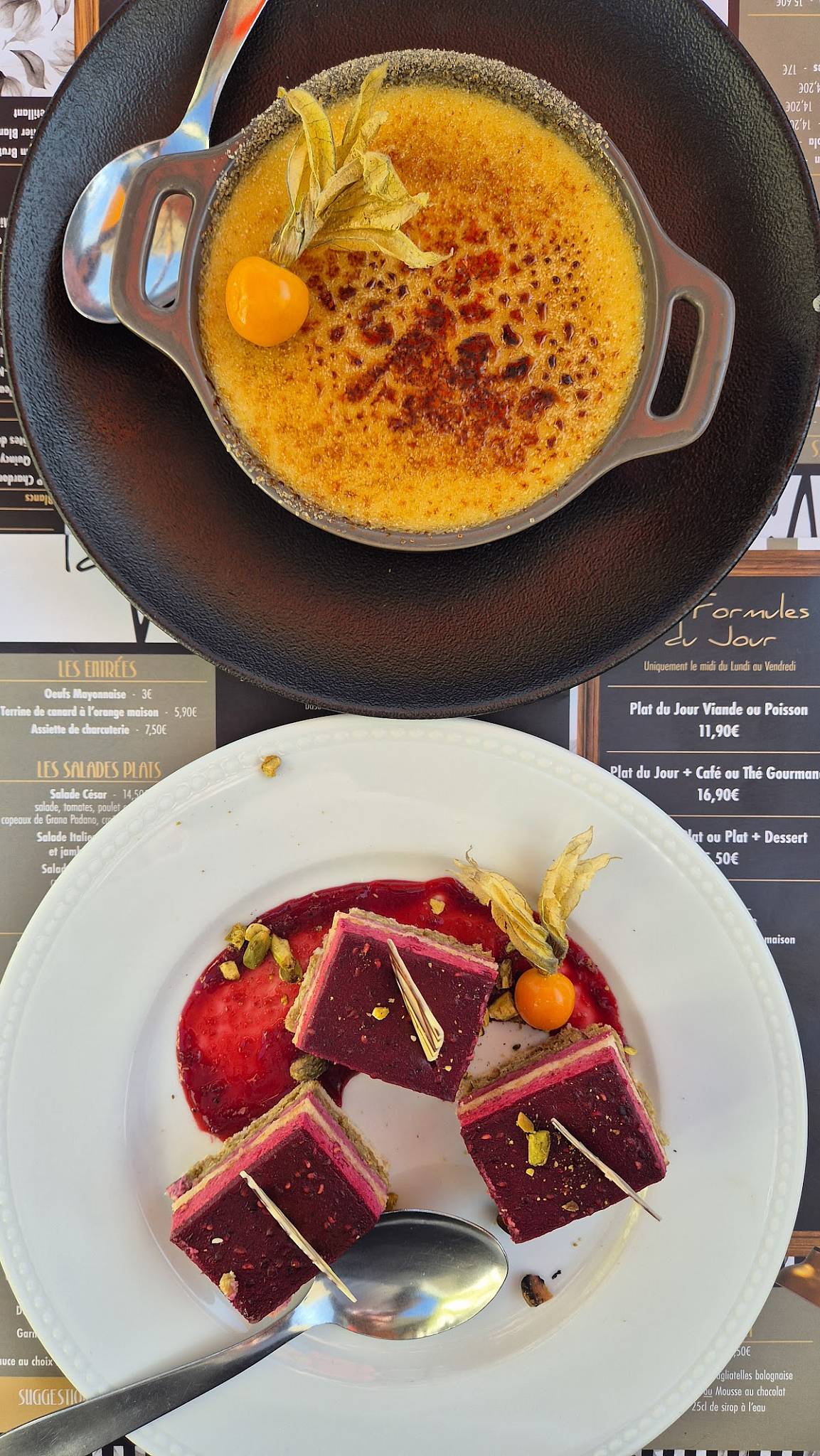 Menu de La Villa