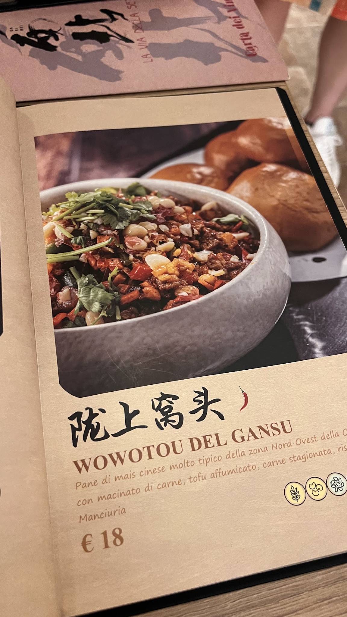 Menu di La via della seta 