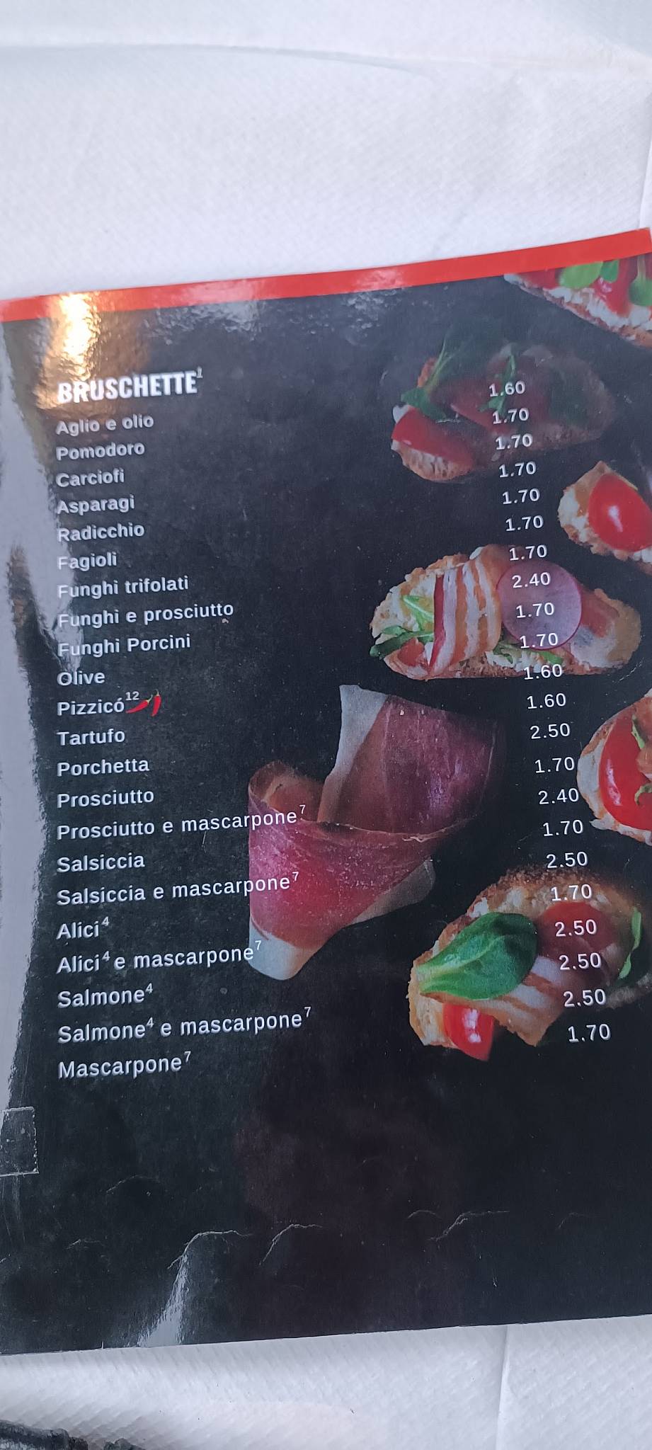 Menu di Laboratorio 3 