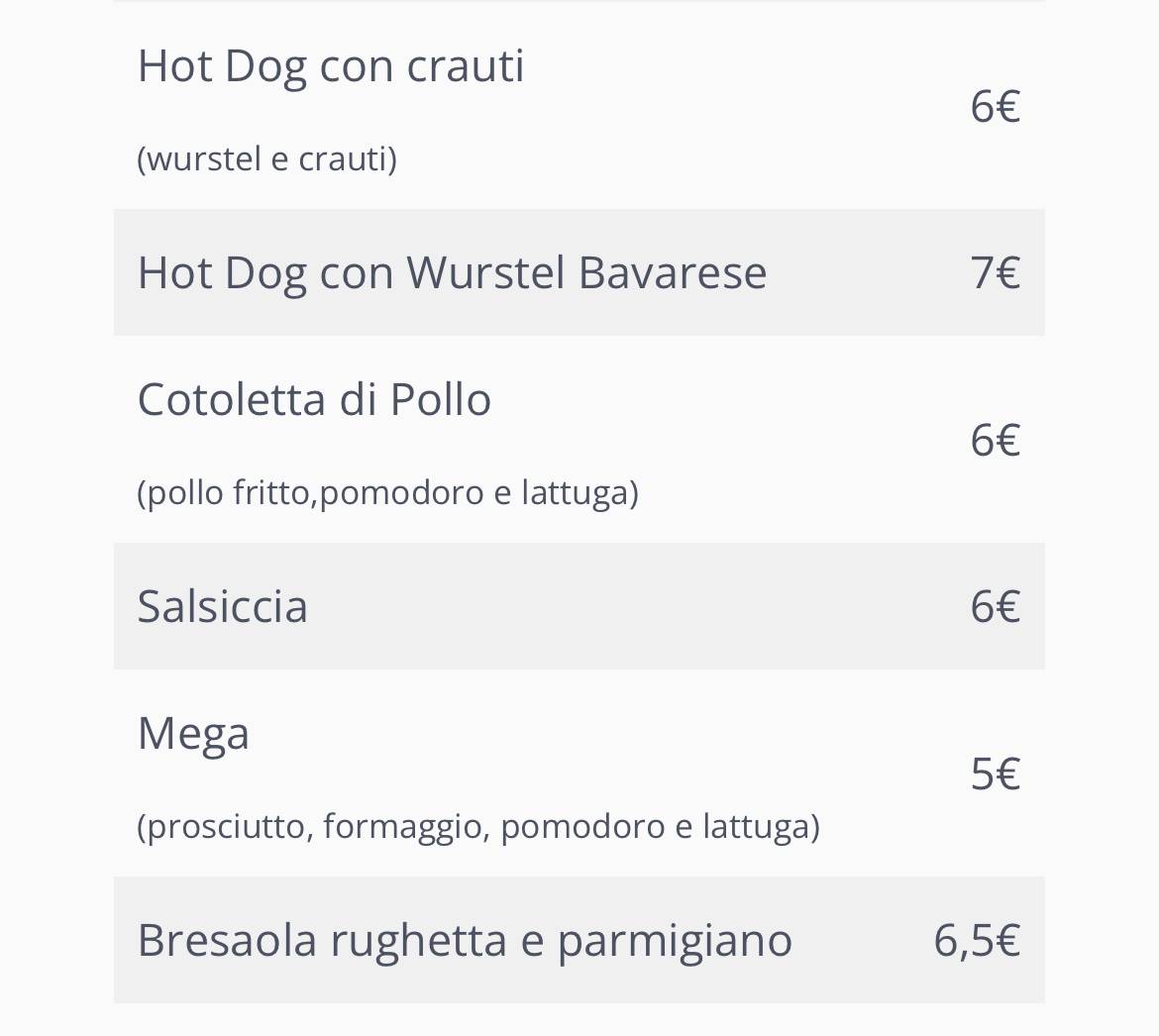 Menu di Pub Four X 
