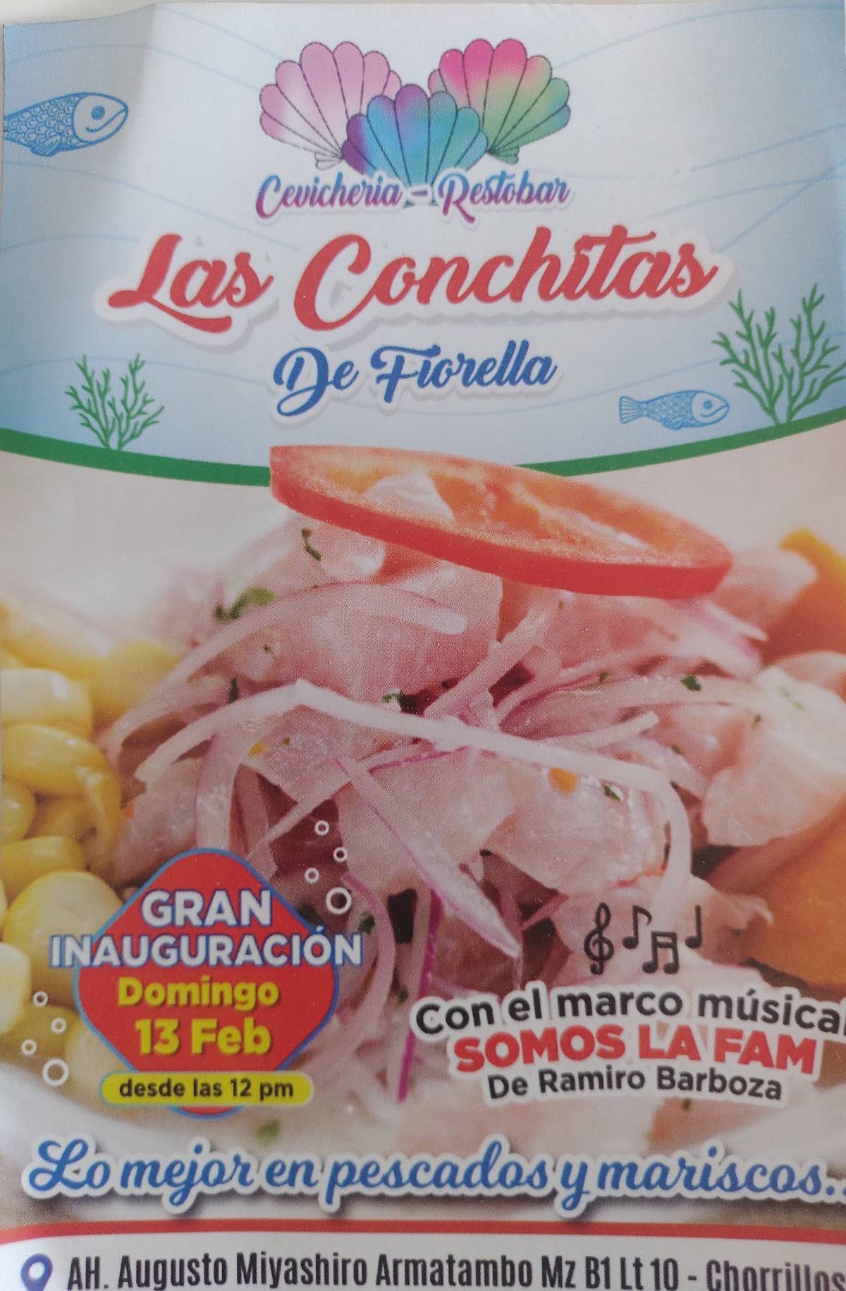 Menu at Las conchitas de Fiorella restaurant, Chorrillos