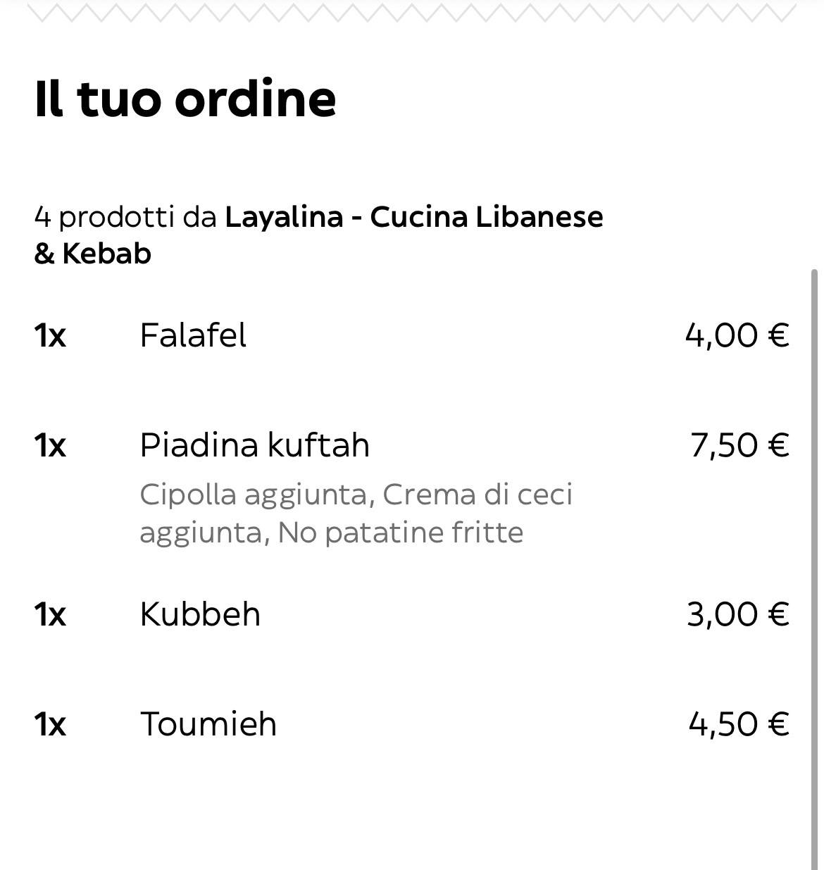 Menu di Layalina 