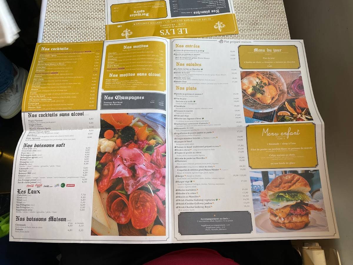 Menu de Le Lys