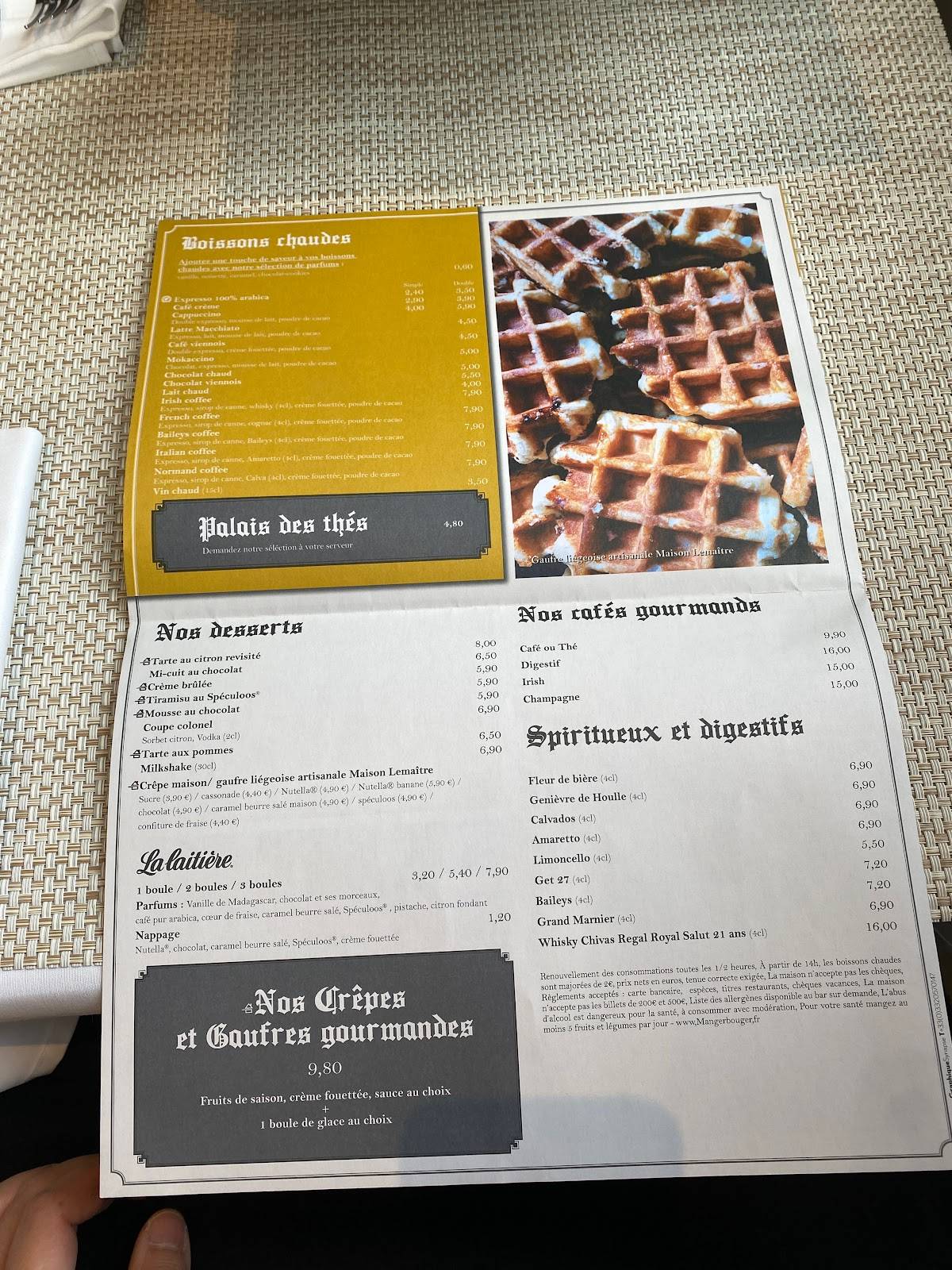 Menu de Le Lys