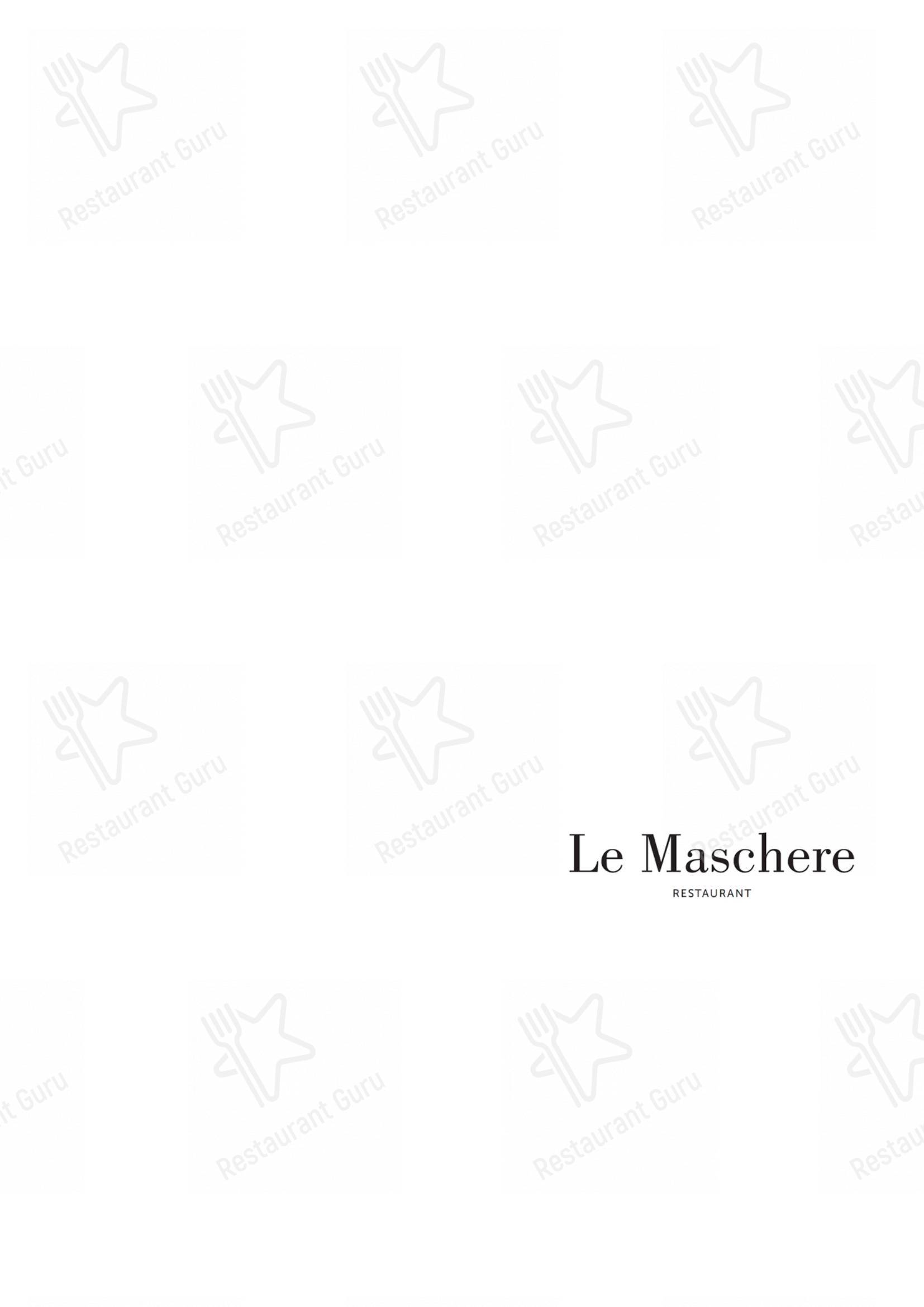 菜单 per Le Maschere ristorante