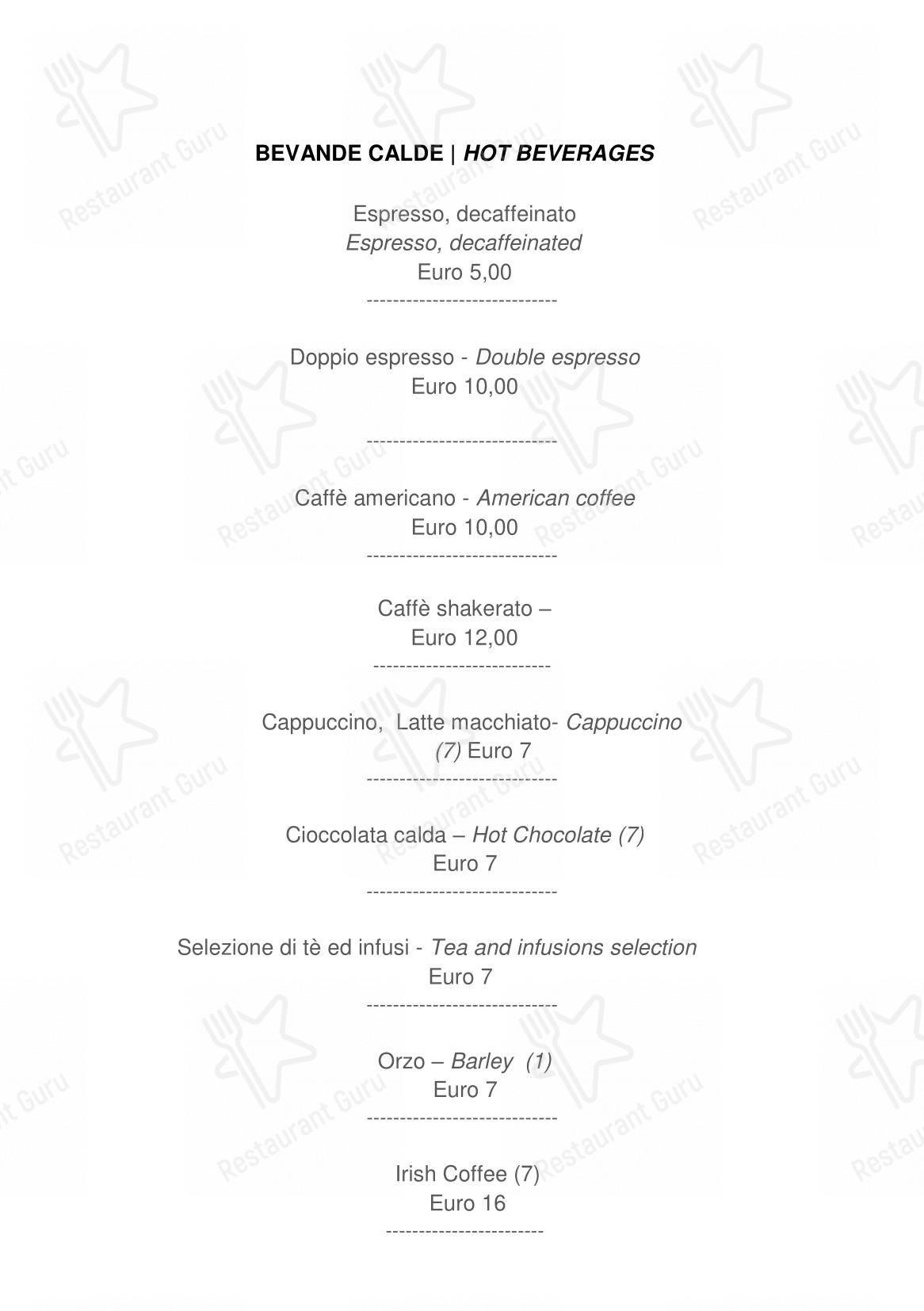 Menu per Le Maschere ristorante