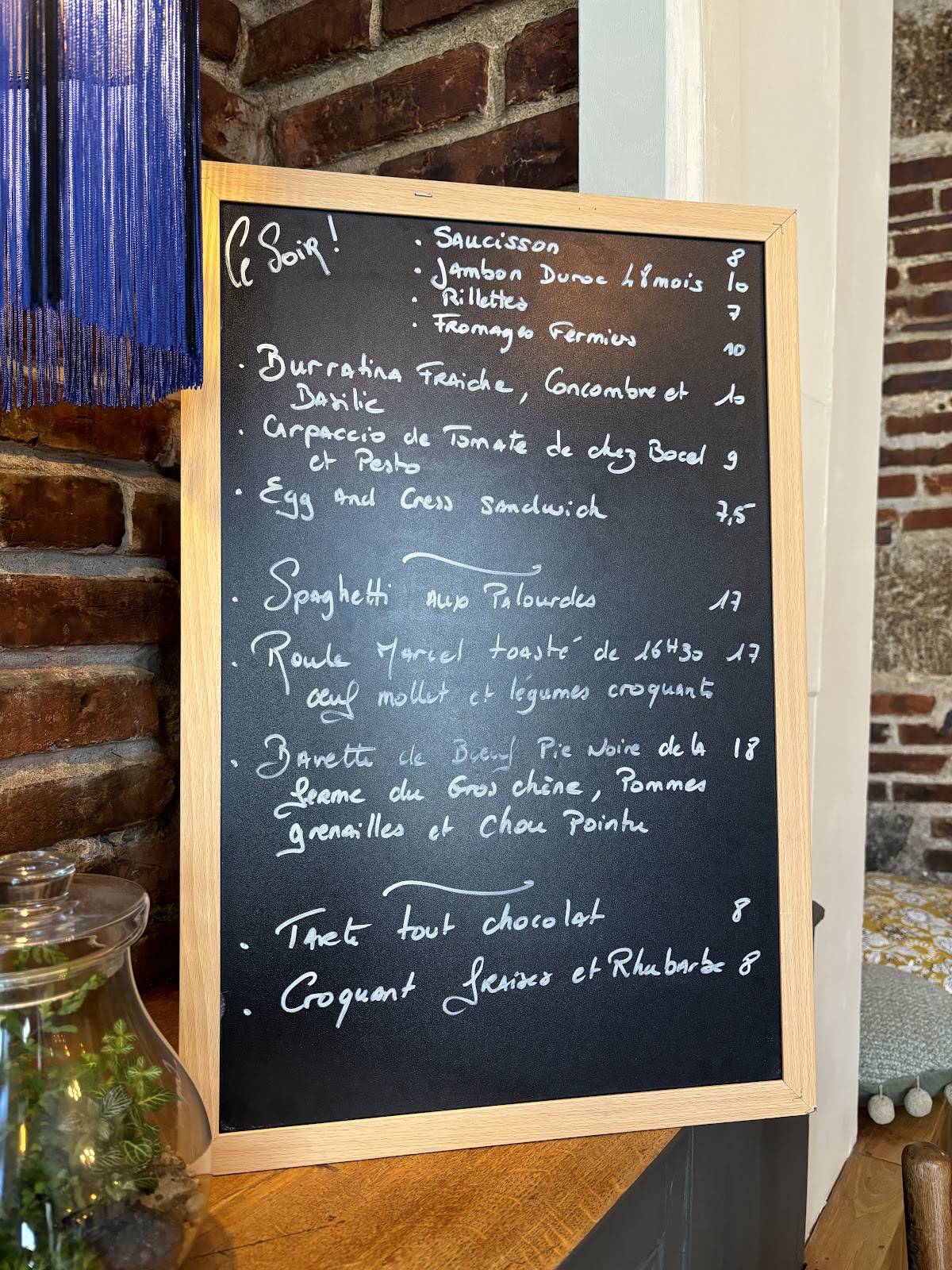 Menu de Le Nabuchodonosor