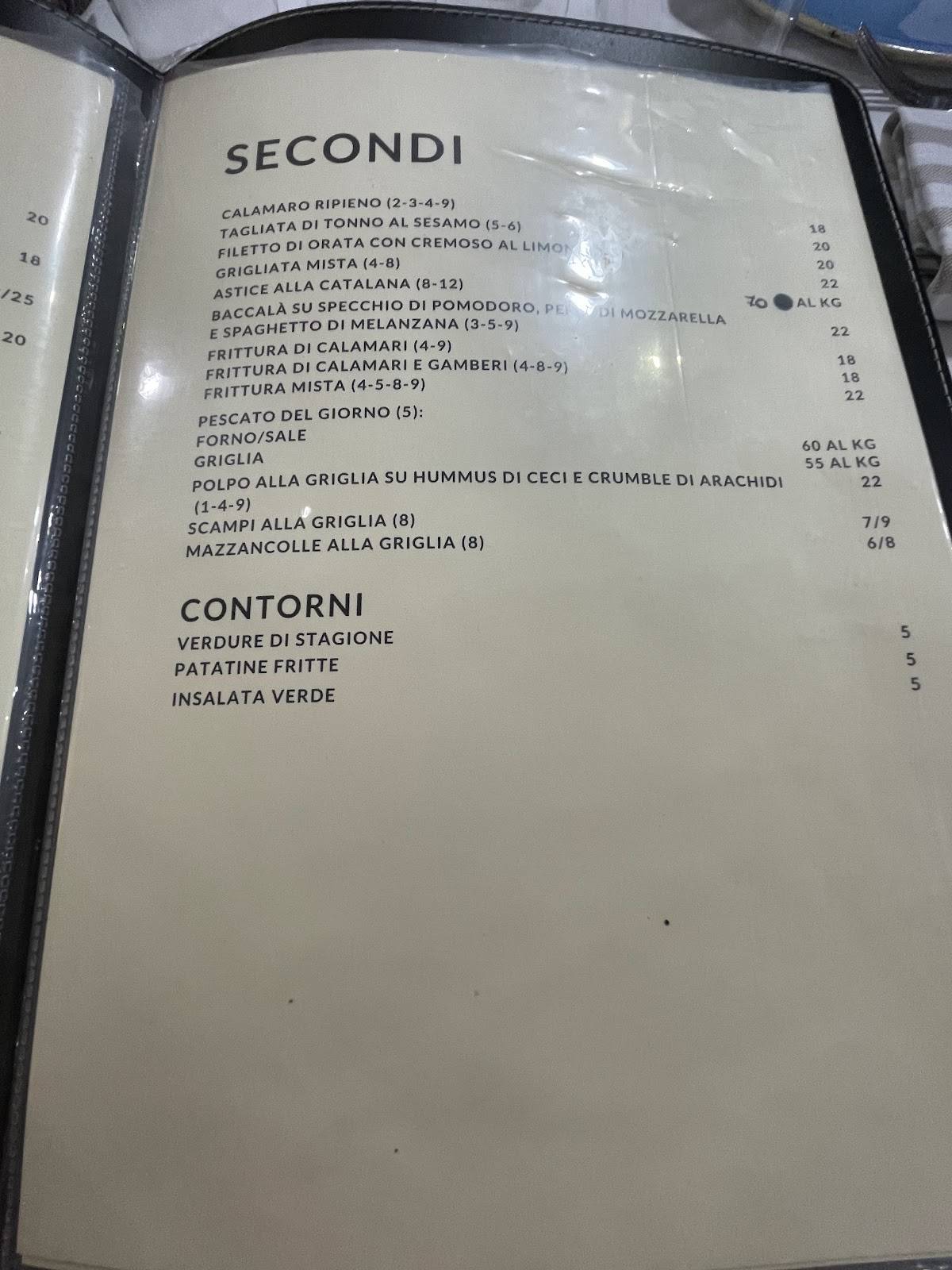Menu di Le Quattro Monete 