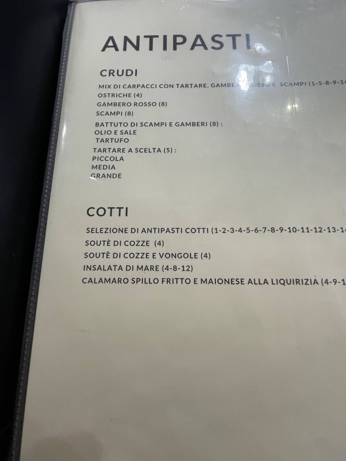 Menu di Le Quattro Monete 