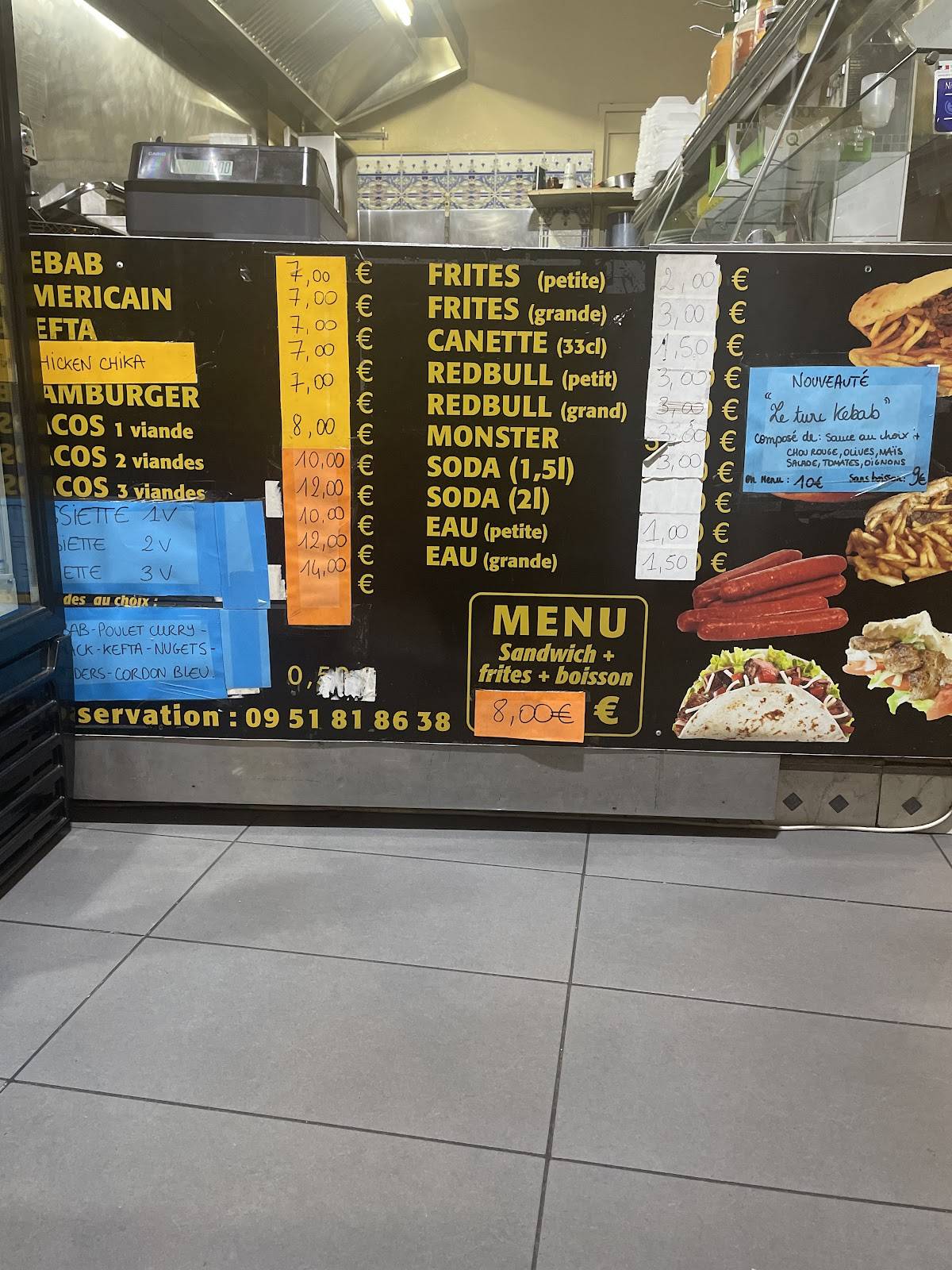 Menu de Le Rif Burger