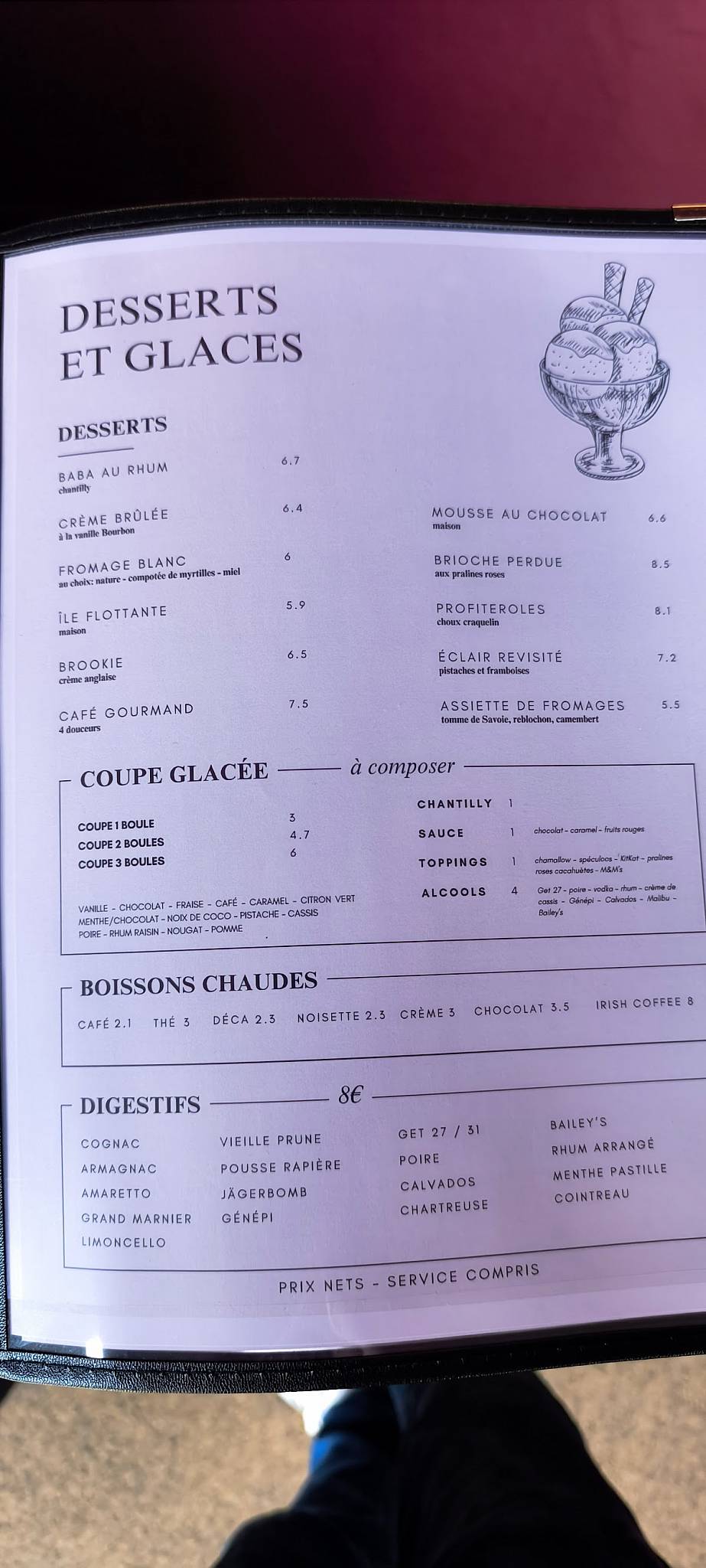 Menu de Le Savoyard