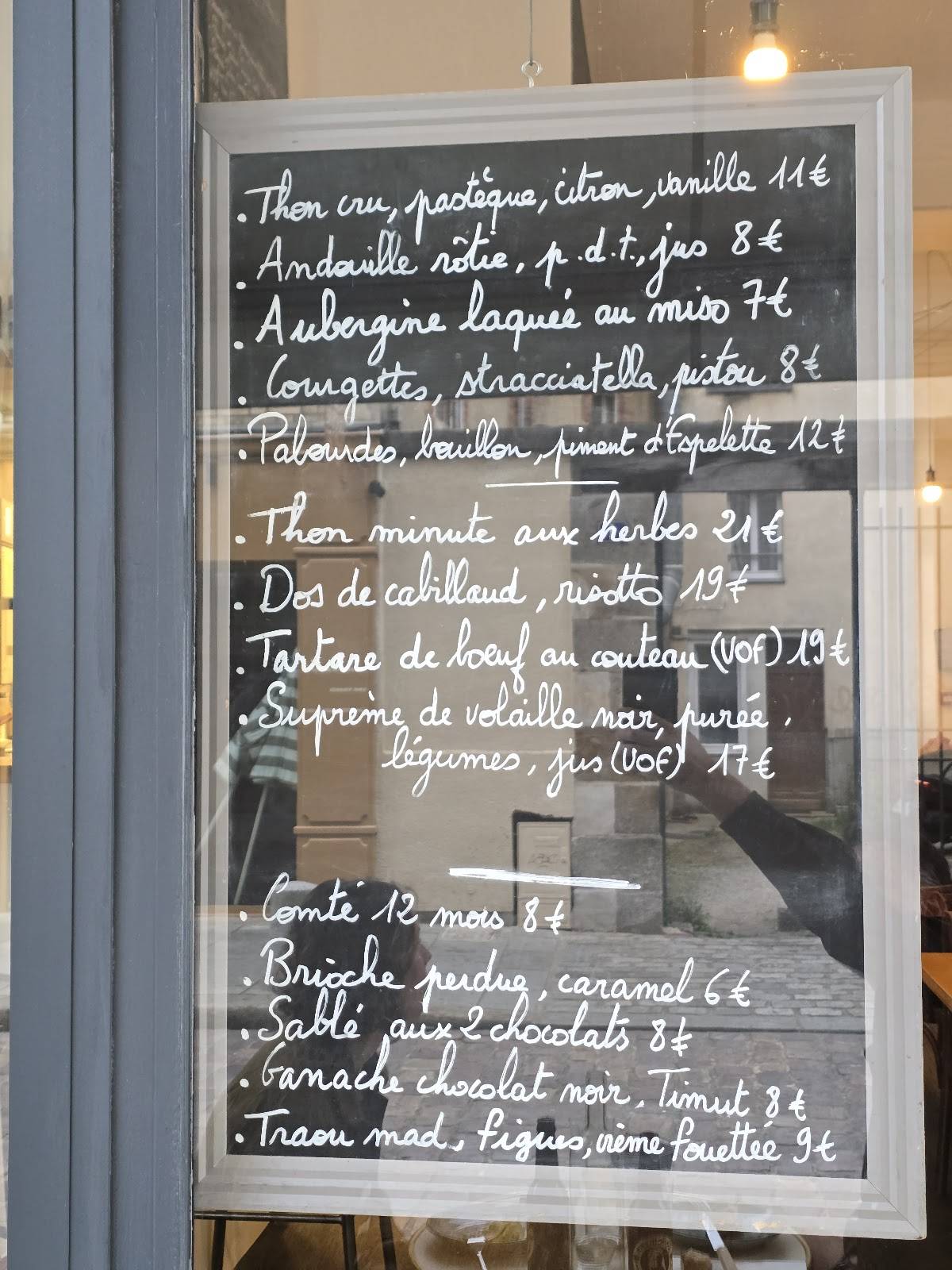 Menu de Le bocal