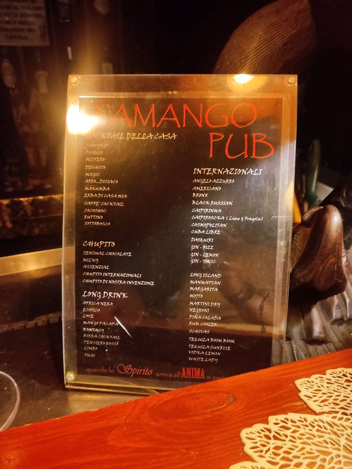Menu di Tamango 