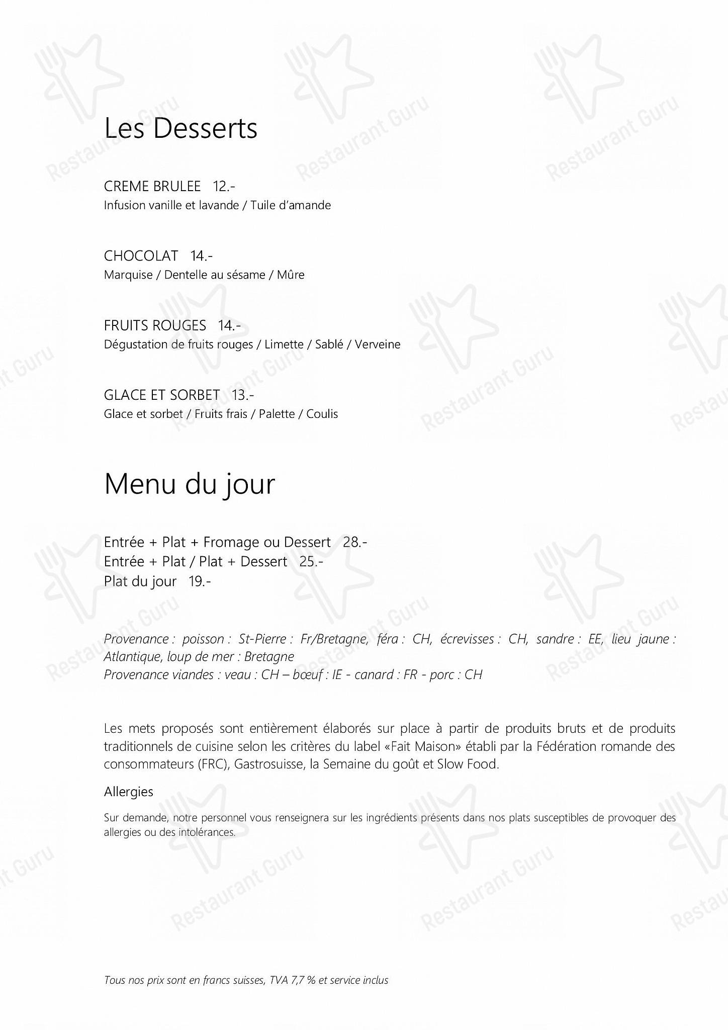 Bistro Menu per Les Escapades Gourmandes ristorante
