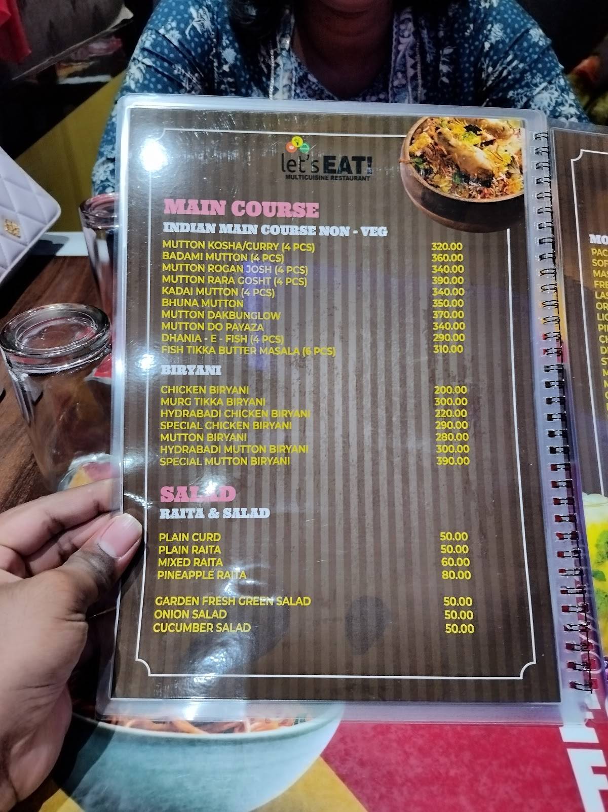 Let's EAT menu