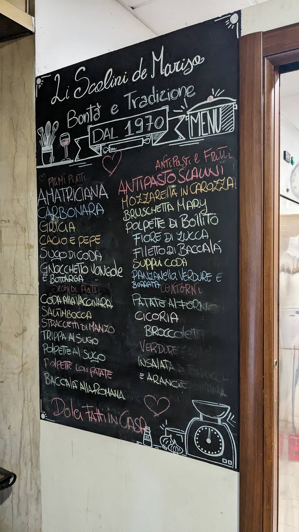 Menu di Li Scalini de Marisa 