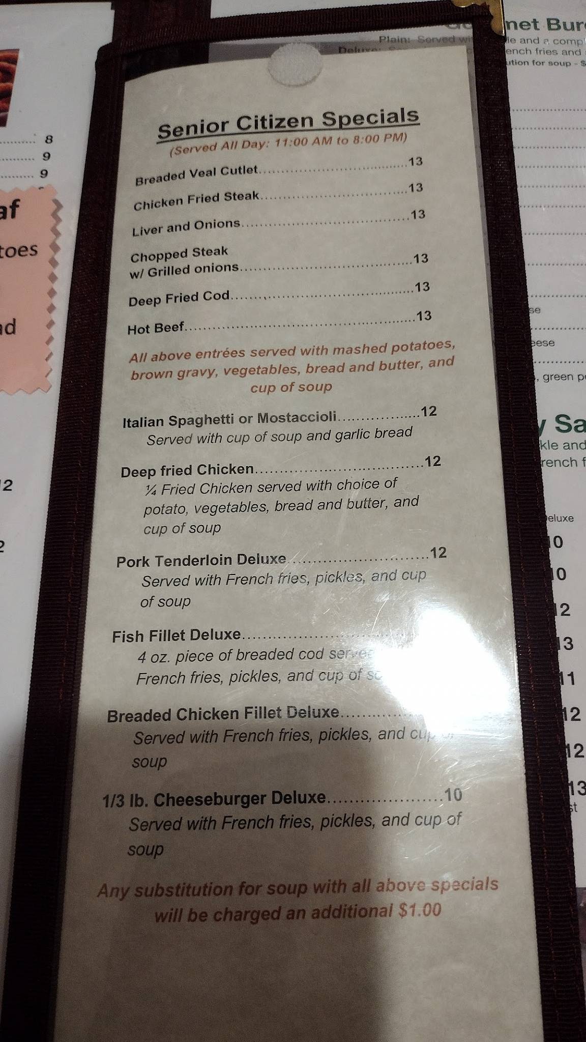 Menu at Liberty Family Restaurant, Peru