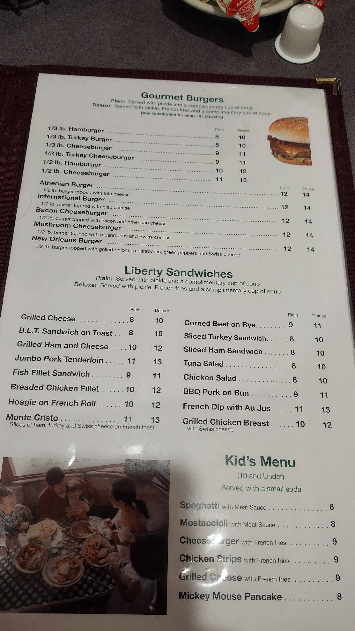 Menu at Liberty Family Restaurant, Peru