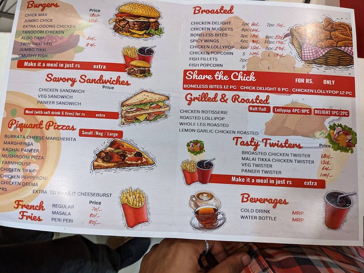 LickaChick Restaurant menu