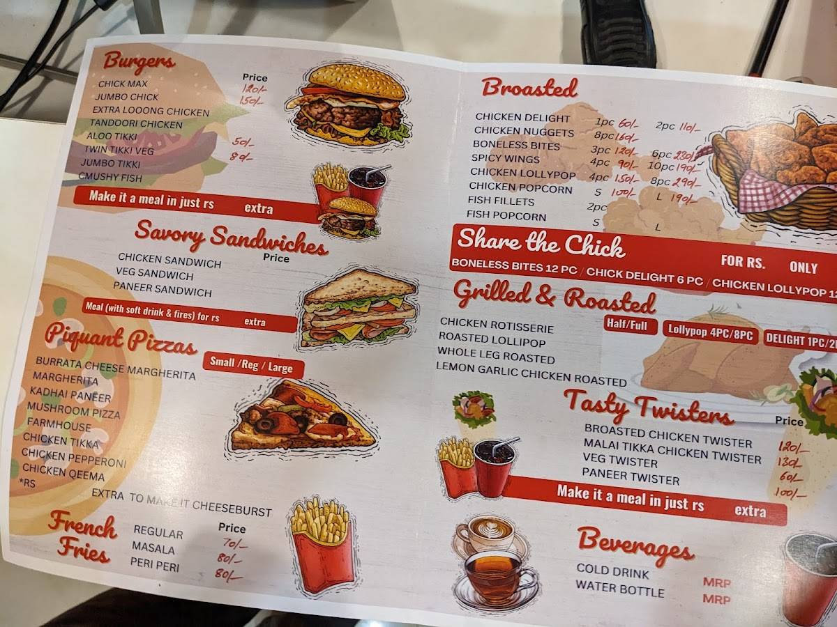LickaChick Restaurant menu