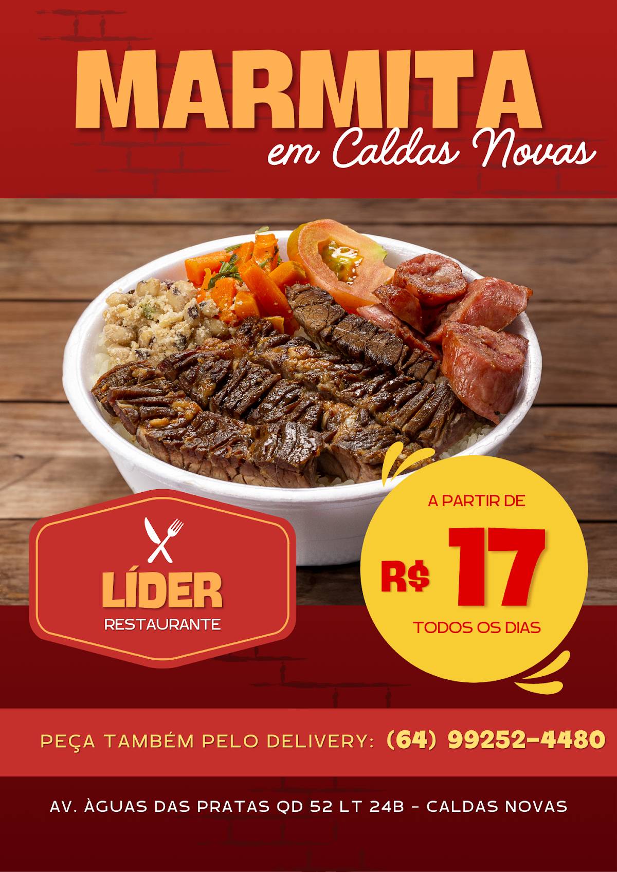 Líder Restaurante cardápio