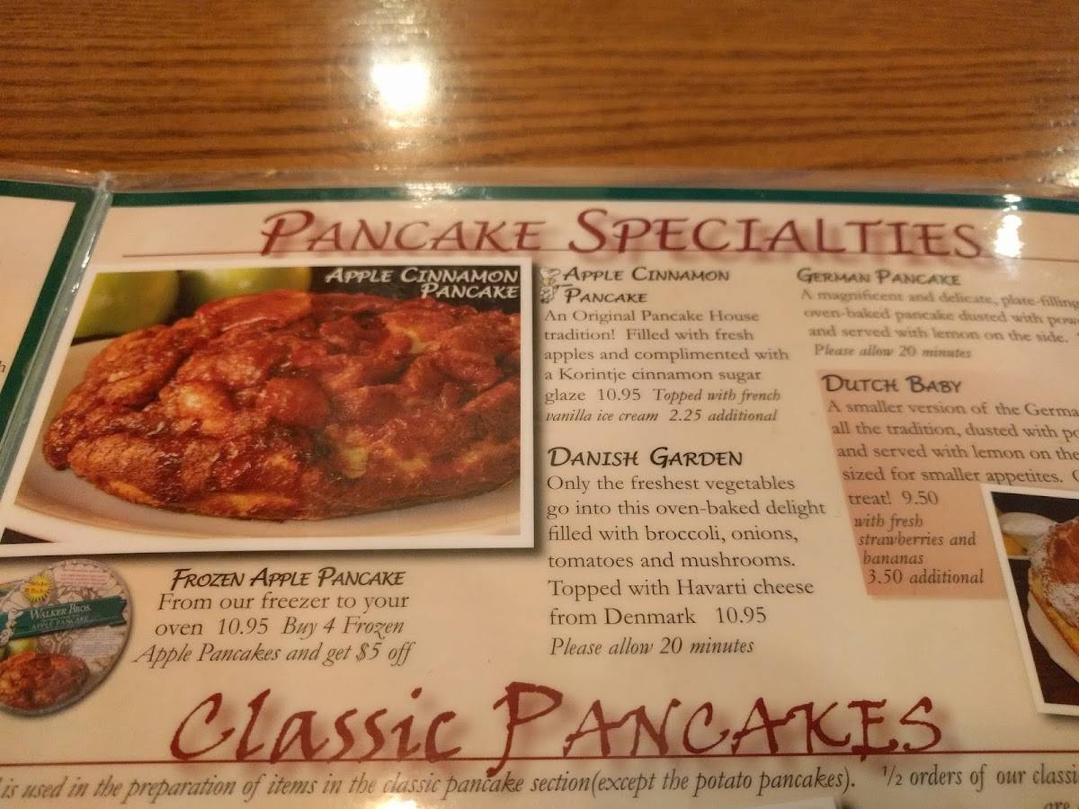 Menu at Walker Bros. Original Pancake House restaurant, Lincolnshire