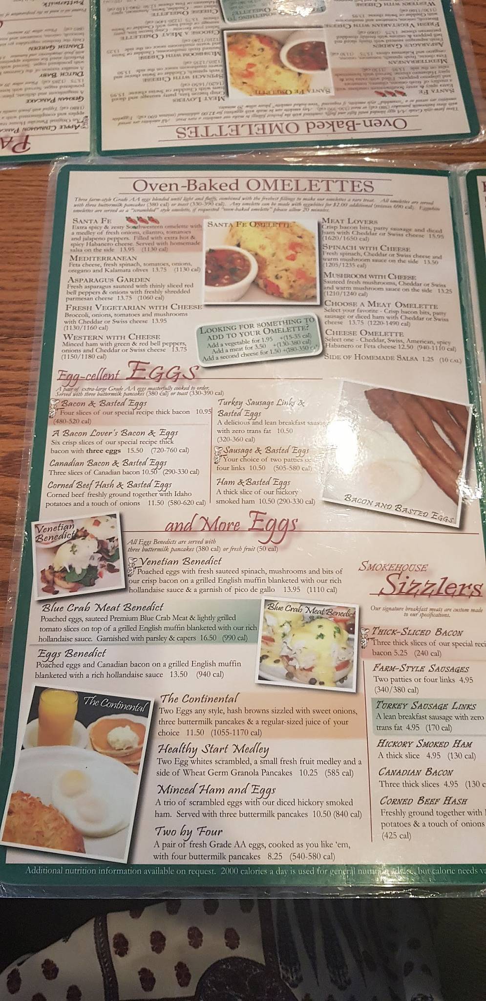Menu at Walker Bros. Original Pancake House restaurant, Lincolnshire