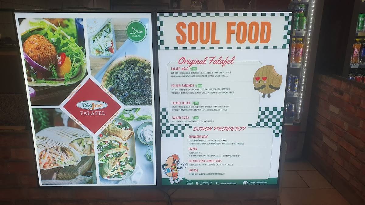 Menu de Big Joe Falafel