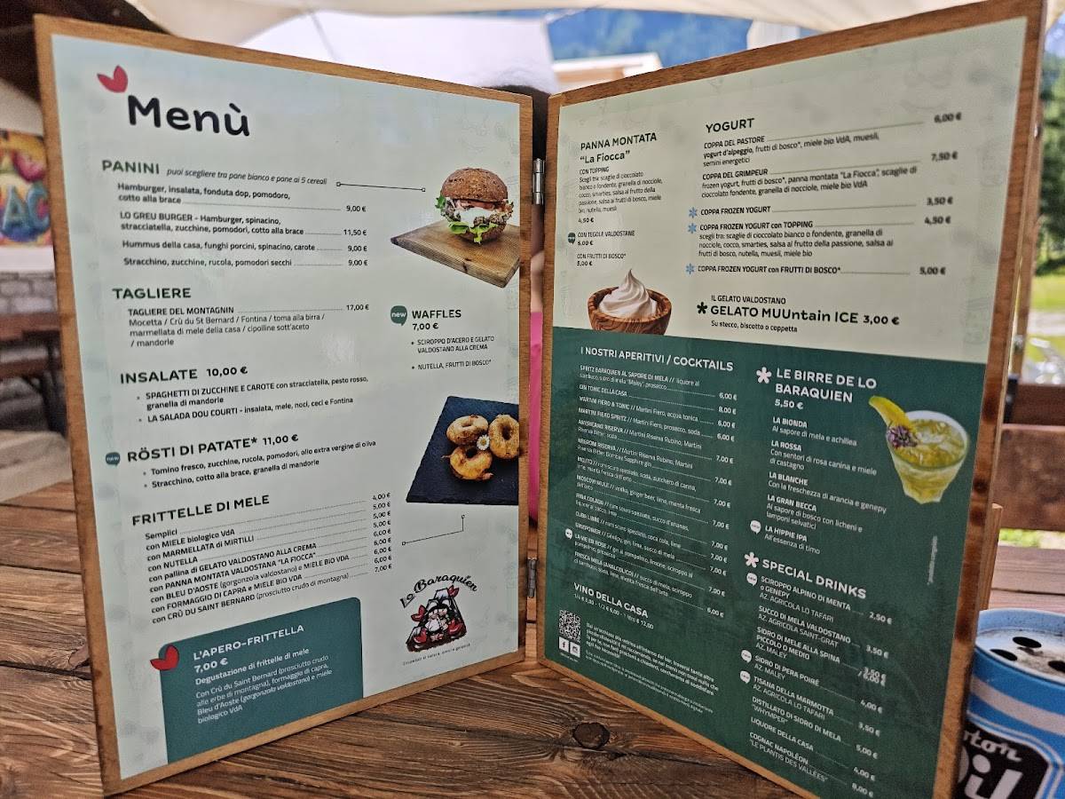 Menu di Lo Baraquien Champlève 