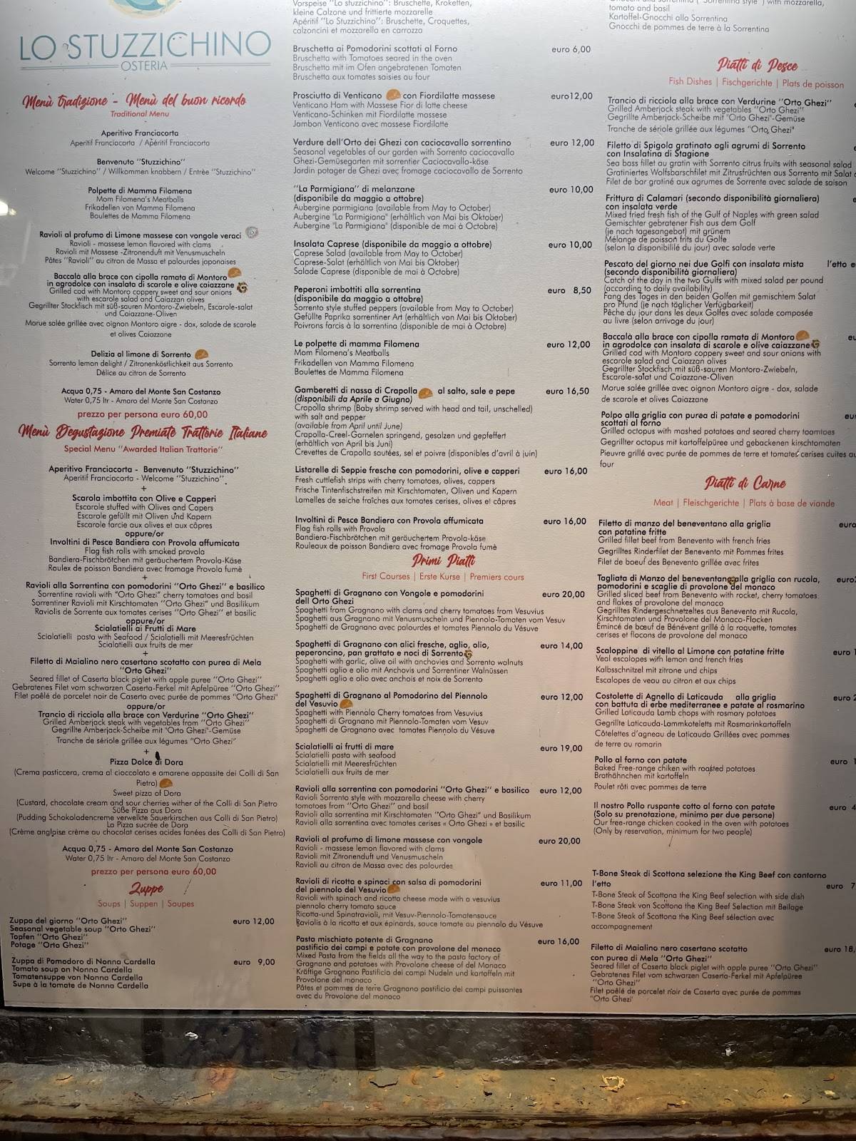 Menu di Lo Stuzzichino 