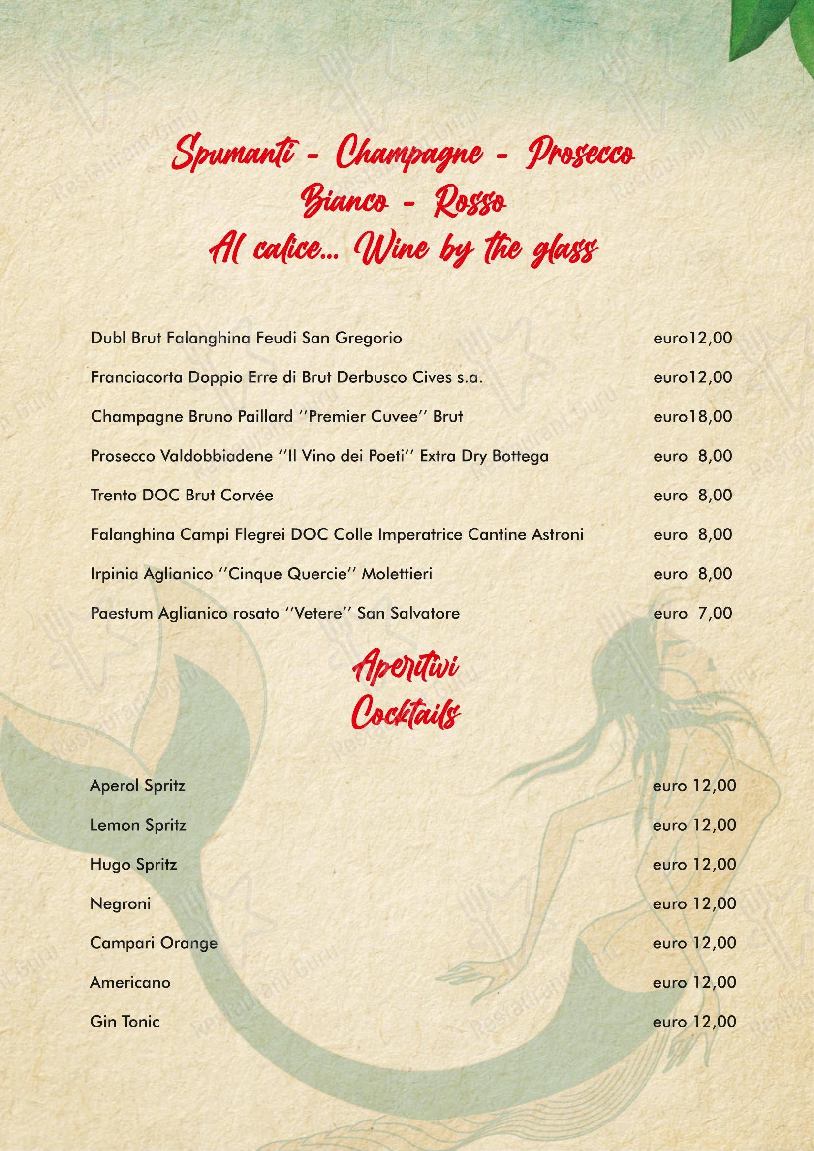 Menu per Lo Stuzzichino ristorante