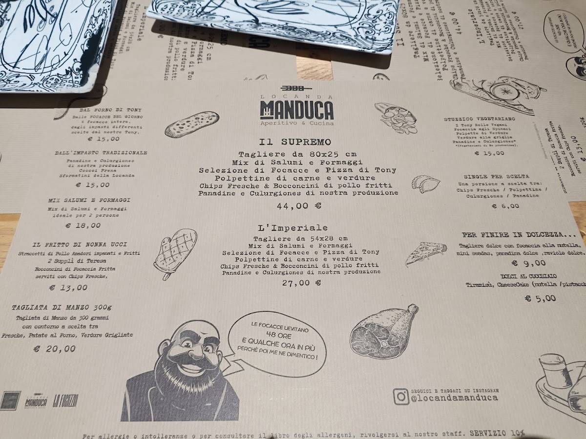 Menu di Locanda Manduca 