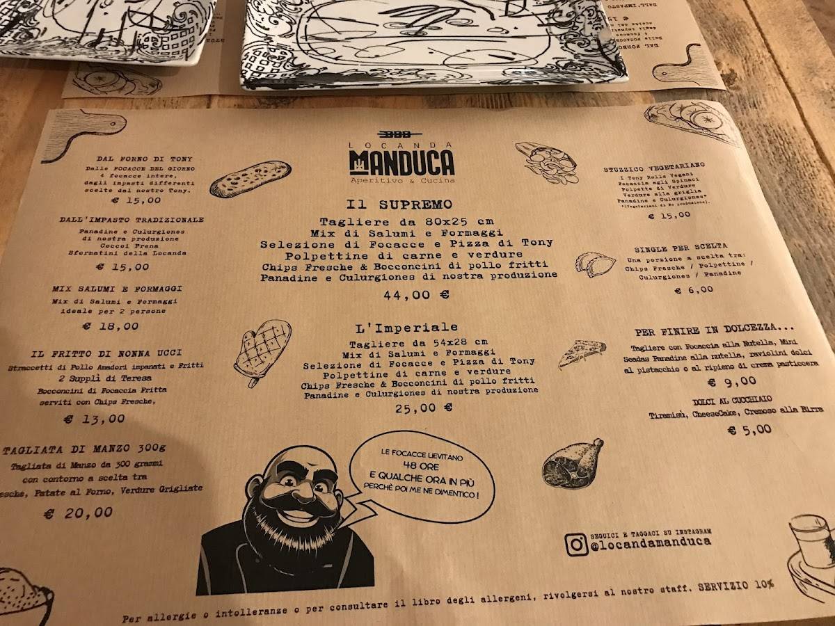 Menu di Locanda Manduca 