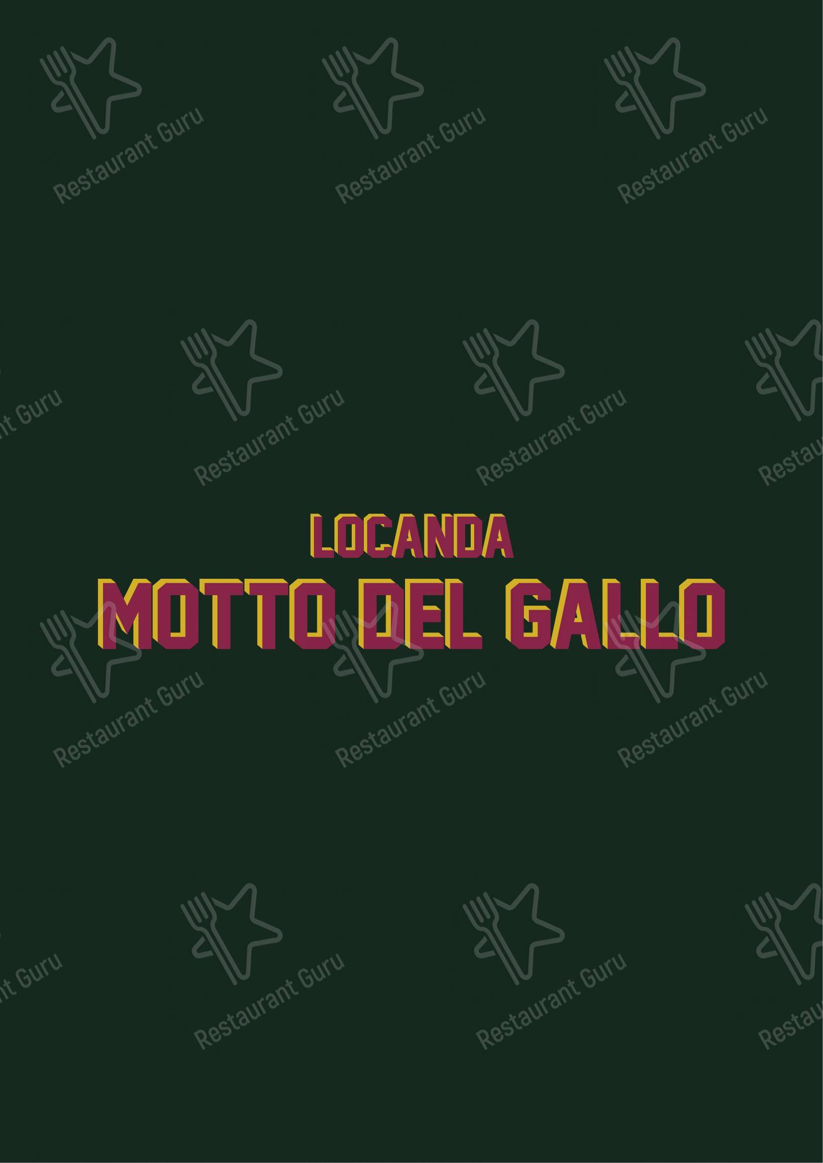 Menu per Locanda Motto del Gallo in Torricella-Taverne