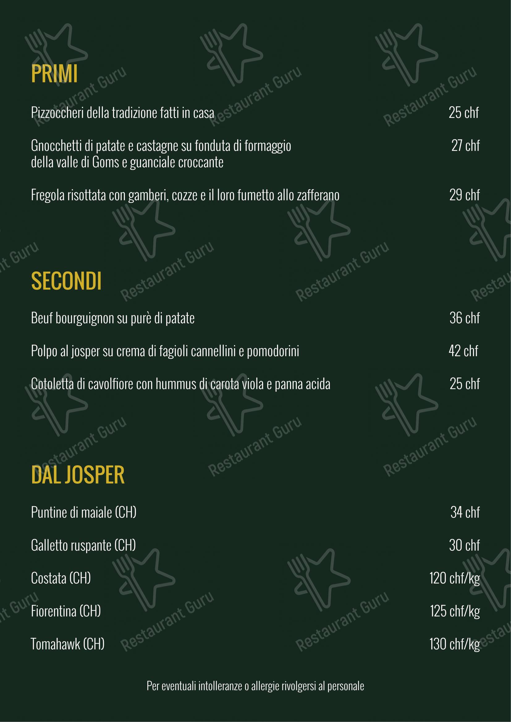 Menu di Locanda Motto del Gallo - Menu