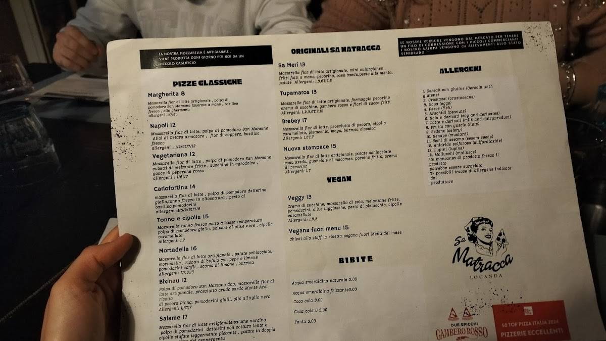Menu di Locanda Sa Matracca Cagliari 