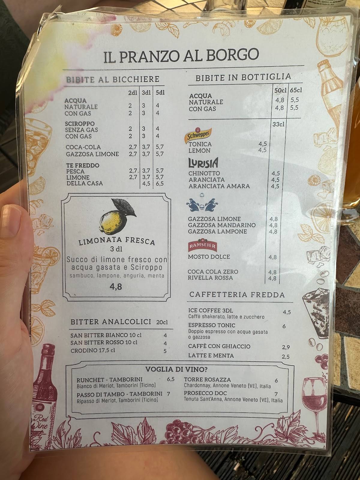 Menu di Al Borgo Bistrot 